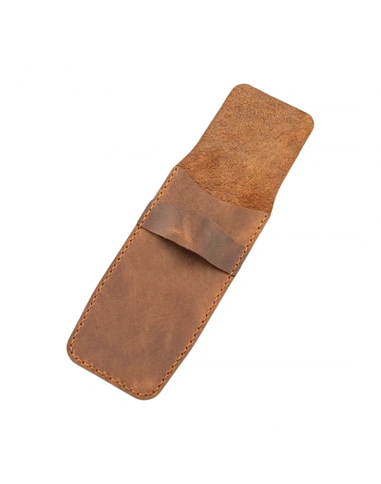 İsme Özel Çok Amaçlı Aksesuar Kılıfı - %100 Rainbow Deri - AK01002 - Kahverengi