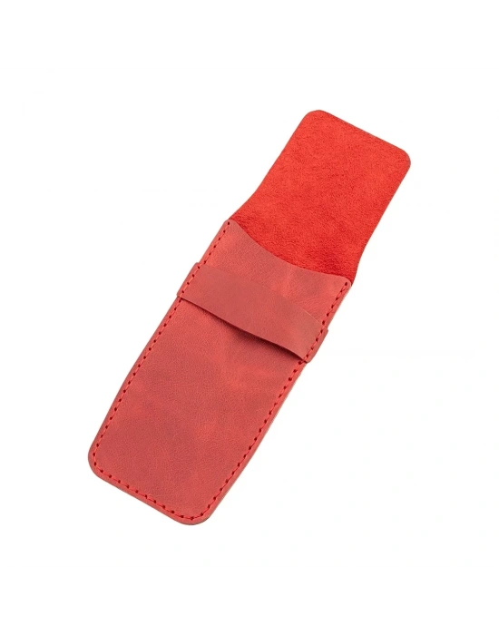 İsme Özel Çok Amaçlı Aksesuar Kılıfı - %100 Rainbow Deri - AK01002 - Kırmızı