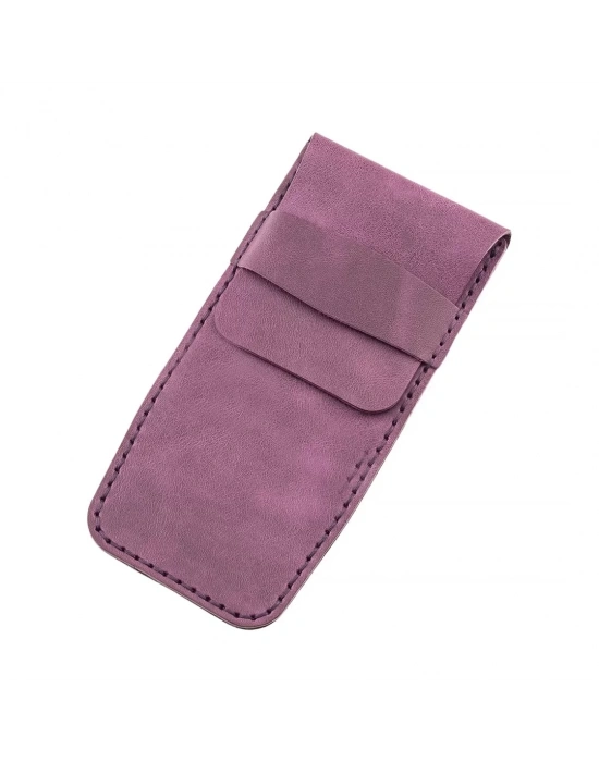 İsme Özel Çok Amaçlı Aksesuar Kılıfı - %100 Rainbow Deri - AK01002 - Mor