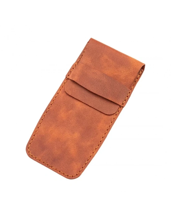 İsme Özel Çok Amaçlı Aksesuar Kılıfı - %100 Rainbow Deri - AK01002 - Tobacco