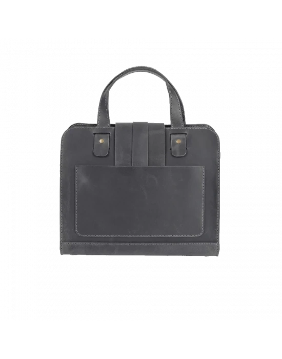 İsme Özel Crazy Büyük Boy Çanta - %100 Crazy Deri - AC09005 - Antrasit