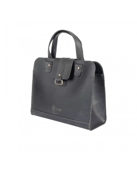 İsme Özel Crazy Büyük Boy Çanta - %100 Crazy Deri - AC09005 - Antrasit