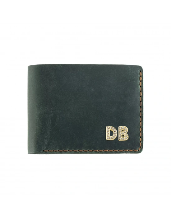 İsme Özel Dikey Uzun Klasik Cüzdan - %100 Crazy Deri - A010004 - Haki