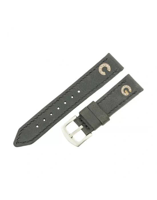 İsme Özel El Dikişli Saat Kordonu - %100 Çift Kat Deri - AG03003 - Antrasit