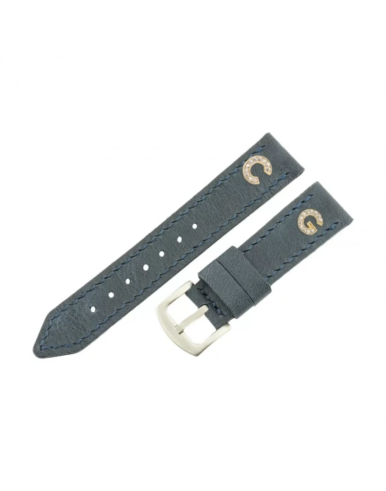 İsme Özel El Dikişli Saat Kordonu - %100 Çift Kat Deri - AG03003 - Lacivert