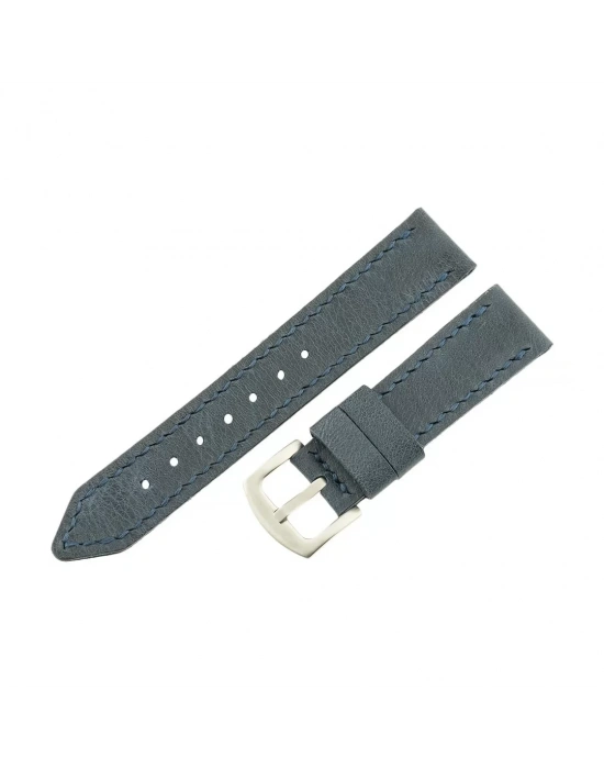 İsme Özel El Dikişli Saat Kordonu - %100 Çift Kat Deri - AG03003 - Lacivert