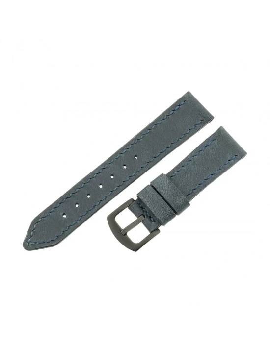 İsme Özel El Dikişli Saat Kordonu - %100 Çift Kat Deri - AG03003 - Lacivert