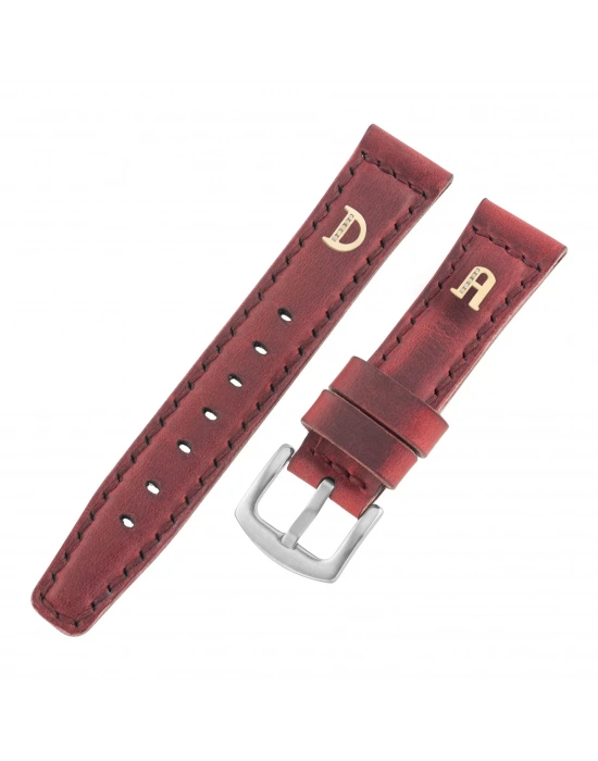 İsme Özel El Dikişli Saat Kordonu - %100 Crazy Deri - AG03002 - Kırmızı