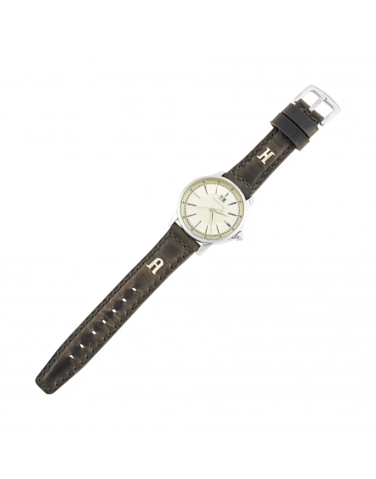 İsme Özel El Dikişli Saat Kordonu - %100 Crazy Deri - AG03002 - Yeşil