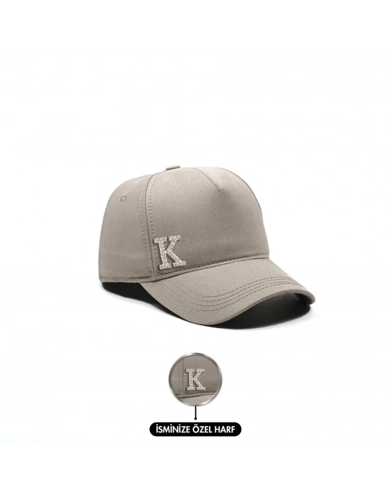 İsme Özel Gabardin Kep Şapka - AB01005 - Bej
