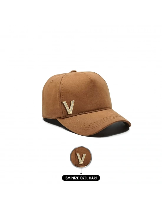 İsme Özel Gabardin Kep Şapka - AB01005 - Camel