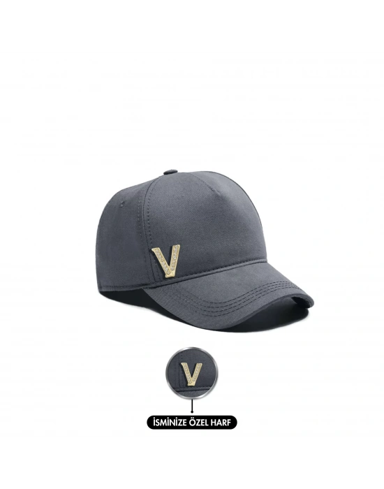 İsme Özel Gabardin Kep Şapka - AB01005 - Gri