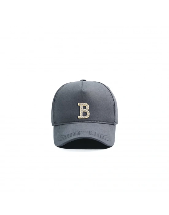 İsme Özel Gabardin Kep Şapka - AB01005 - Gri