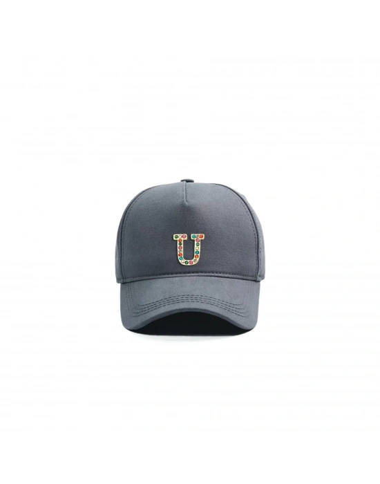 İsme Özel Gabardin Kep Şapka - AB01005 - Gri