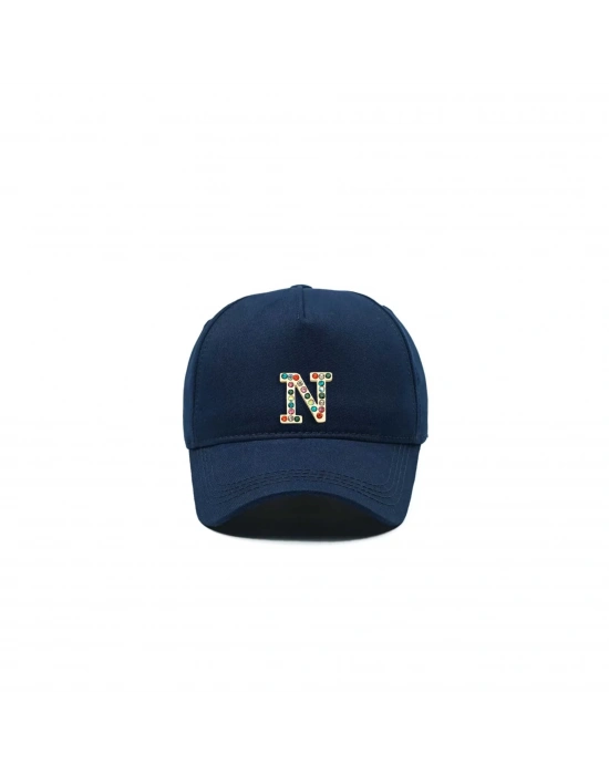 İsme Özel Gabardin Kep Şapka - AB01005 - Lacivert