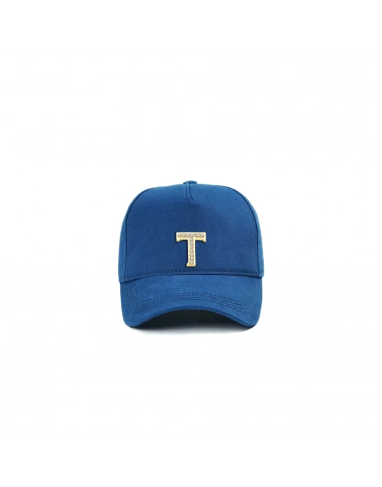 İsme Özel Gabardin Kep Şapka - AB01005 - Saks Mavisi