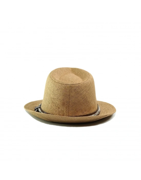 İsme Özel Hasır Fötr Şapka - AB01006 - Camel