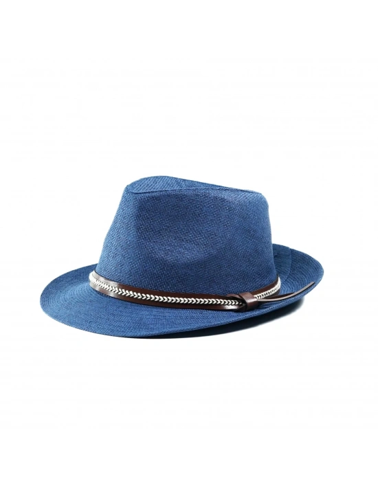 İsme Özel Hasır Fötr Şapka - AB01006 - Lacivert