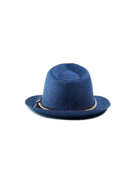 İsme Özel Hasır Fötr Şapka - AB01006 - Lacivert