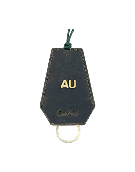 İsme Özel İpli Anahtarlık - % 100 Crazy Deri - AG01002 - Haki