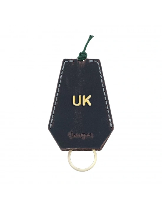 İsme Özel İpli Anahtarlık - % 100 Crazy Deri - AG01002 - Lacivert