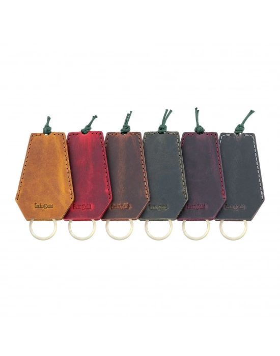 İsme Özel İpli Anahtarlık - % 100 Crazy Deri - AG01002 - Lacivert