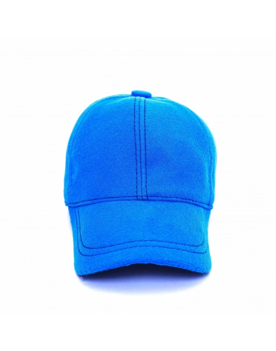 İsme Özel Kışlık Kaşe Beyzbol Kep Erkek Şapka - AB01003 - Mavi