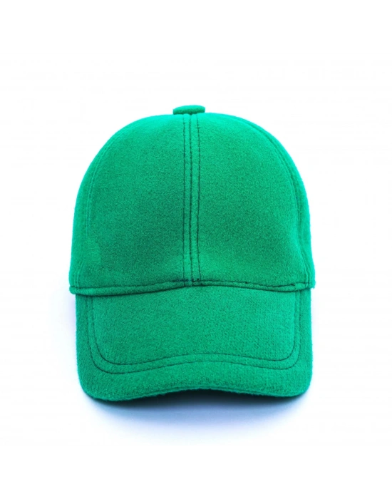 İsme Özel Kışlık Kaşe Beyzbol Kep Erkek Şapka - AB01003 - Yeşil