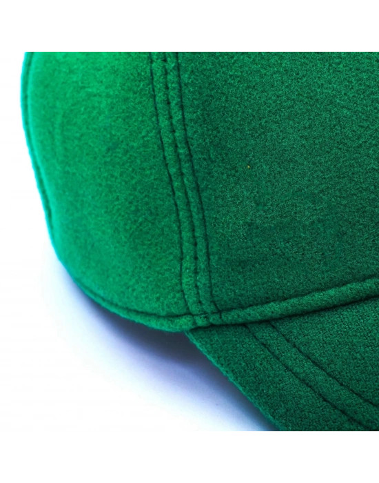 İsme Özel Kışlık Kaşe Beyzbol Kep Erkek Şapka - AB01003 - Yeşil