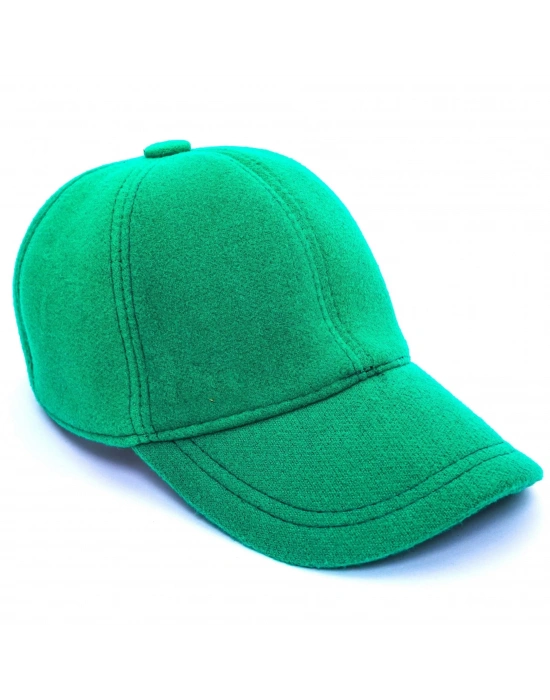 İsme Özel Kışlık Kaşe Beyzbol Kep Erkek Şapka - AB01003 - Yeşil