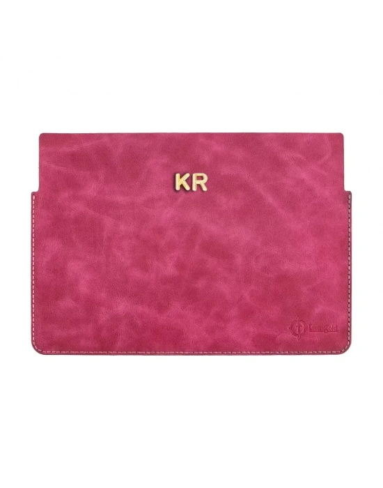 İsme Özel Macbook Kılıfı - %100 Rainbow Deri - ET02002 - Fuşya