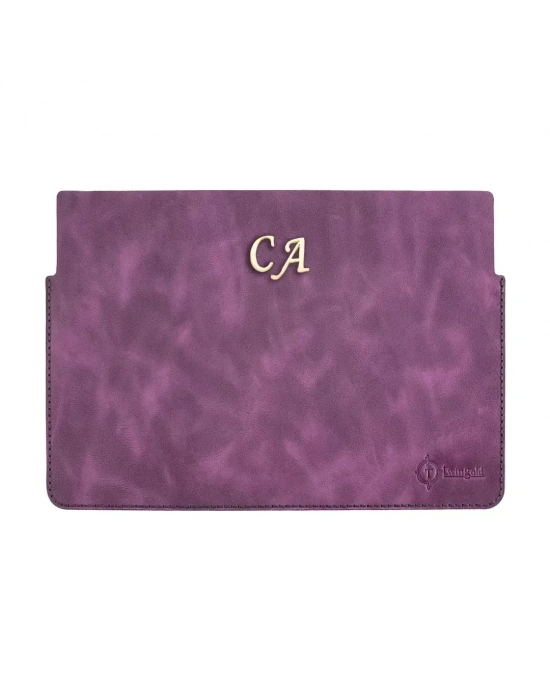 İsme Özel Macbook Kılıfı - %100 Rainbow Deri - ET02002 - Mor