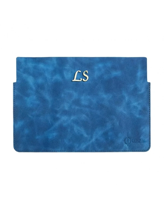 İsme Özel Macbook Kılıfı - %100 Rainbow Deri - ET02002 - Saks Mavisi