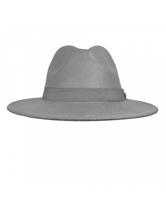 İsme Özel Panama Fötr Şapka - AB01004 - Gri