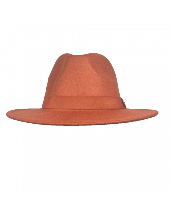 İsme Özel Panama Fötr Şapka - AB01004 - Kiremit