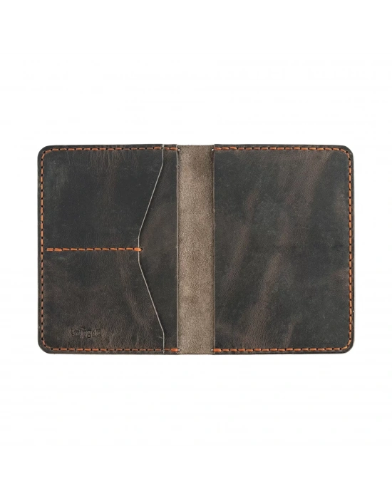 İsme Özel Pasaport Kılıfı - %100 Crazy Deri - AK02002 - Kahverengi