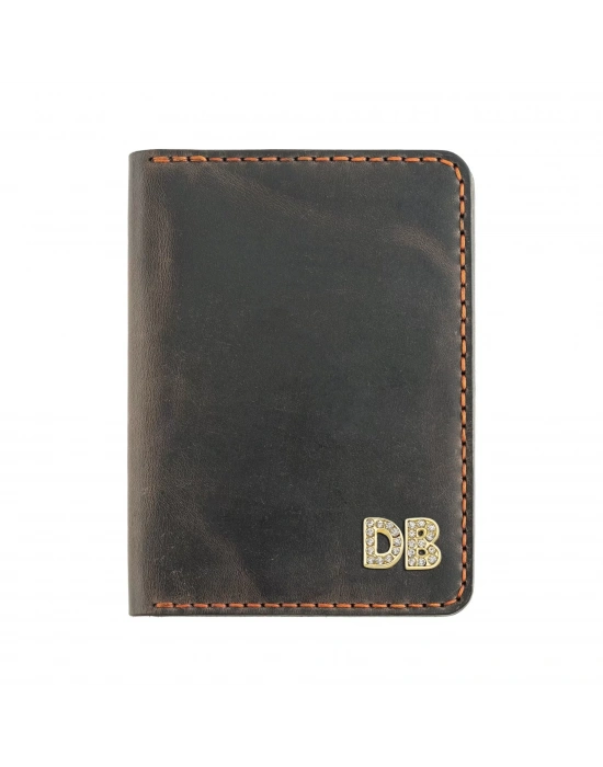 İsme Özel Pasaport Kılıfı - %100 Crazy Deri - AK02002 - Kahverengi