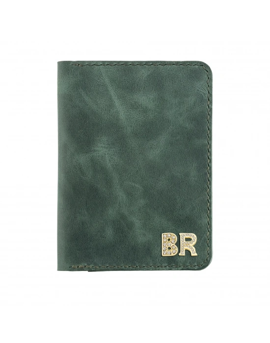 İsme Özel Pasaport Kılıfı - %100 Rainbow Deri - AK02003 - Haki