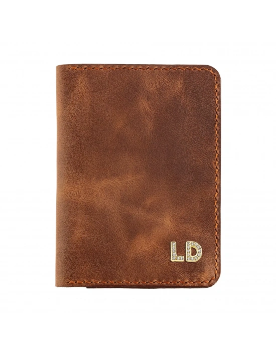 İsme Özel Pasaport Kılıfı - %100 Rainbow Deri - AK02003 - Kahverengi