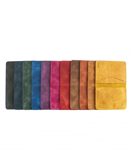 İsme Özel Pasaport Kılıfı - %100 Rainbow Deri - AK02003 - Kırmızı