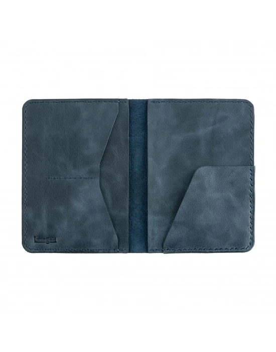 İsme Özel Pasaport Kılıfı - %100 Rainbow Deri - AK02003 - Lacivert