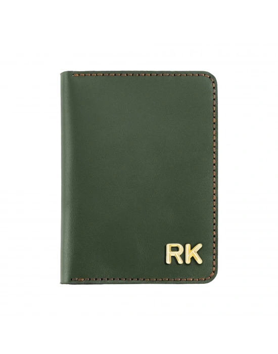 İsme Özel Pasaport Kılıfı - %100 Tiesto Deri - AK02001 - Haki