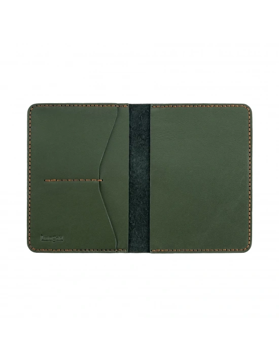 İsme Özel Pasaport Kılıfı - %100 Tiesto Deri - AK02001 - Haki