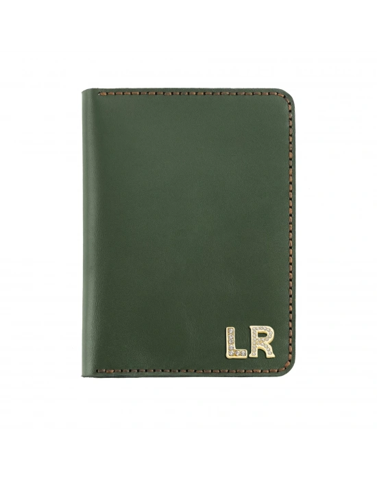 İsme Özel Pasaport Kılıfı - %100 Tiesto Deri - AK02001 - Haki