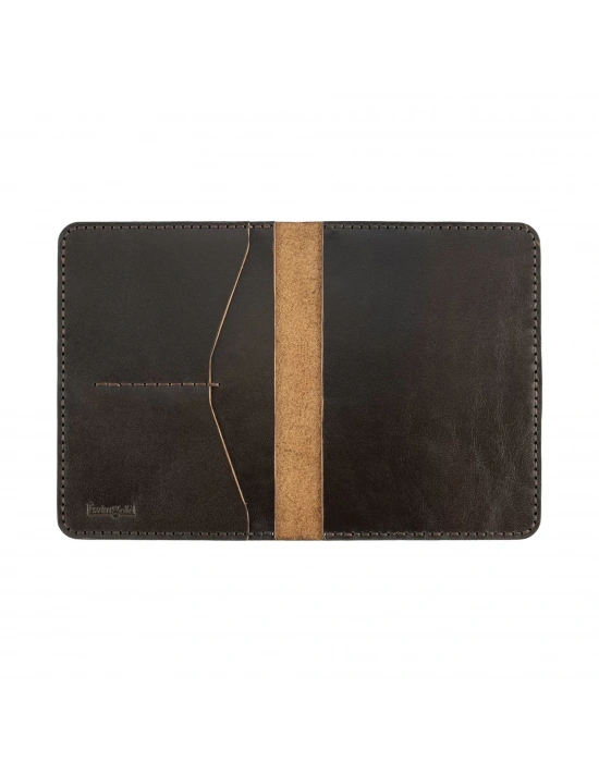 İsme Özel Pasaport Kılıfı - %100 Tiesto Deri - AK02001 - Koyu Kahverengi