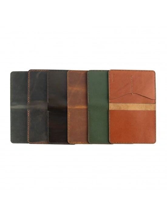 İsme Özel Pasaport Kılıfı - %100 Tiesto Deri - AK02001 - Koyu Kahverengi