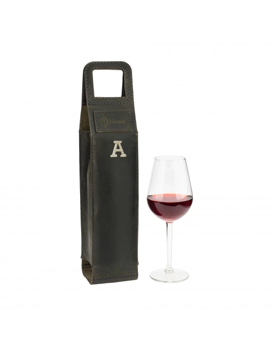 İsme Özel Şaraplık - %100 Deri - HH06003 - Haki