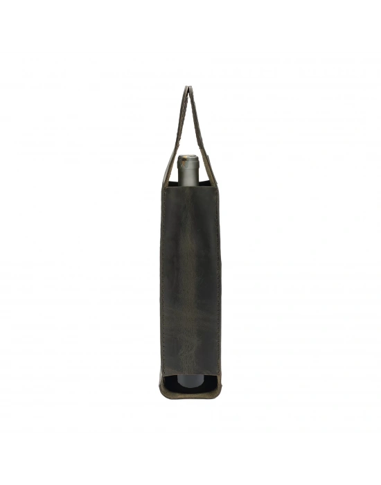 İsme Özel Şaraplık - %100 Deri - HH06003 - Haki