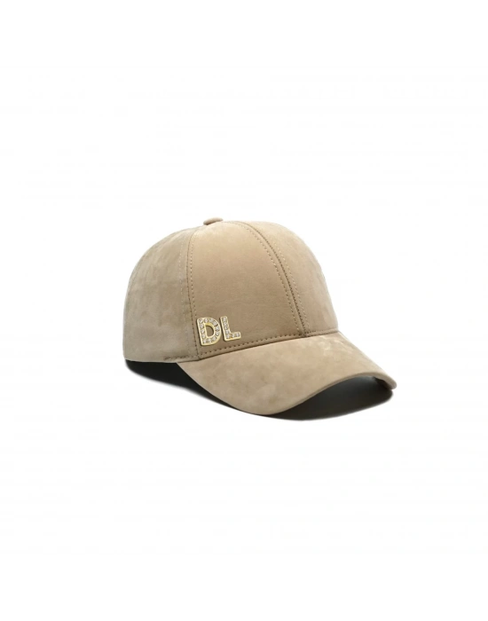 İsme Özel Süet Kep Şapka - AB01013 - Bej