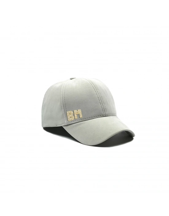 İsme Özel Süet Kep Şapka - AB01013 - Taş